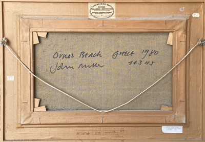 Lot 235 - John MILLER (1931-2002) Ornos Beach Greece Oil...