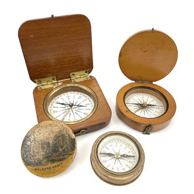 Lot 178 - A 19th century compass with a printed card...