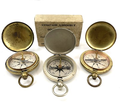 Lot 217 - A WWII Longines-Wittnauer compass with...