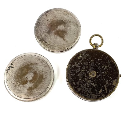 Lot 183 - A 19th century nickel compass with a printed...