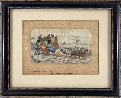 Lot 74 - A pair of Victorian silk Stevengraph pictures,...