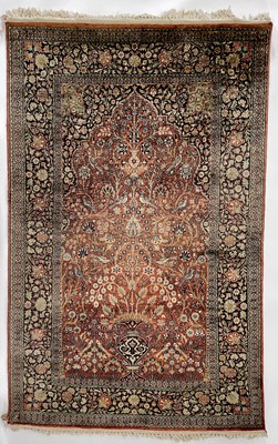 Lot 130 - An Indian silk rug.