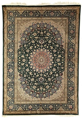 Lot 124 - A very fine Qum silk rug.