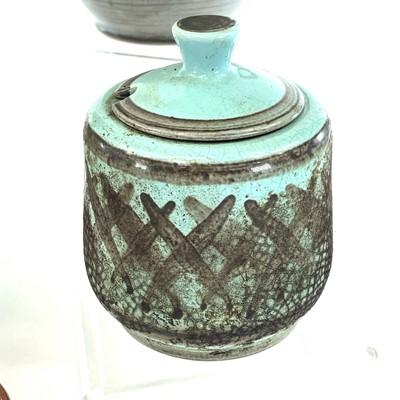 Lot 920 - A Lamorna pottery hot water jug and cover...