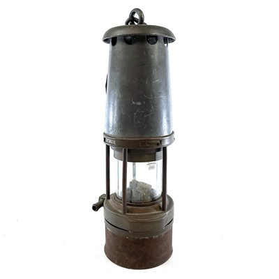 Lot 145 - A Victor Kent Wolf safety miner's lamp, height...