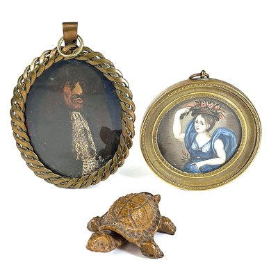 Lot 259 - An oval portrait miniature of a Gentleman in...