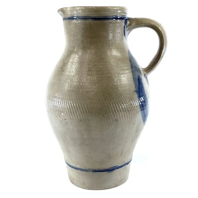 Lot 886 - A Rhenish pottery Westerwald stoneware jug,...