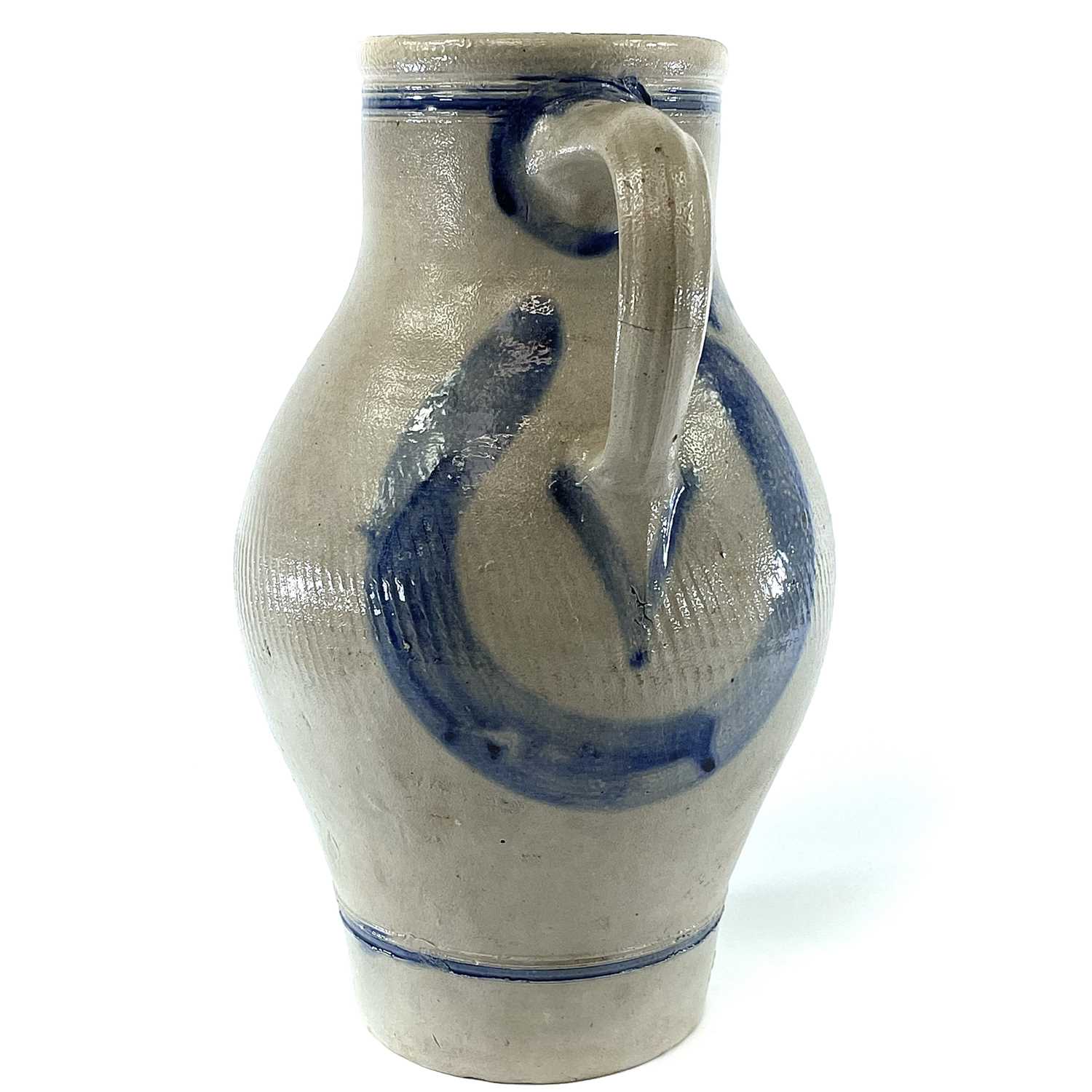 Lot 886 A Rhenish pottery Westerwald stoneware jug,