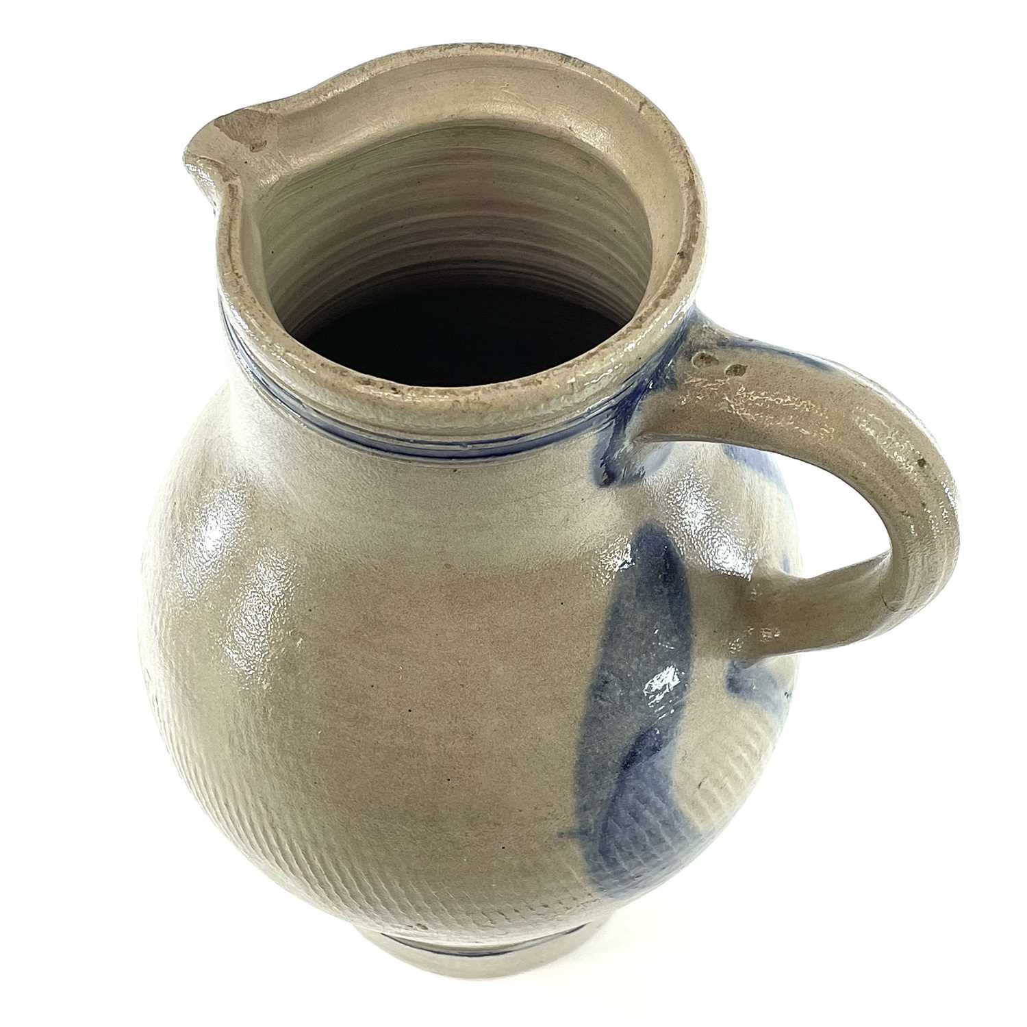 Lot 886 A Rhenish pottery Westerwald stoneware jug,
