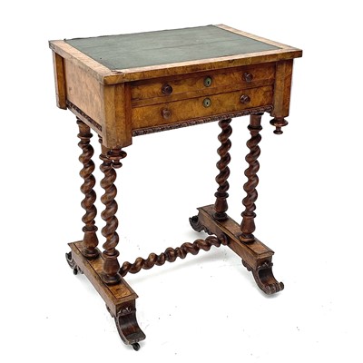 Lot 1862 - A Victorian figured walnut games and writing...