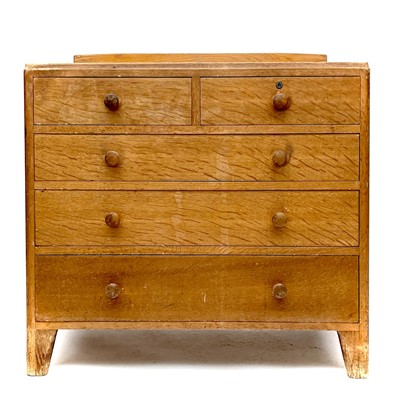 Lot 1842 - A mid-century Lebus oak chest, fitted two...