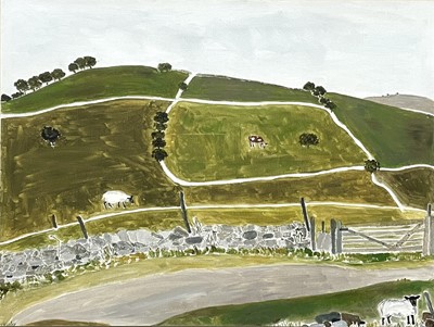 Lot 393 - Rachel NICHOLSON (1934) Above Ilam Acrylic on...