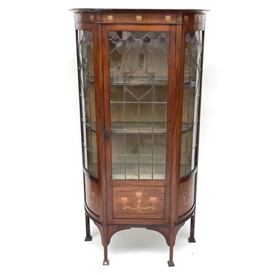 Lot 1845 - An Arts and Crafts mahogany display cabinet,...