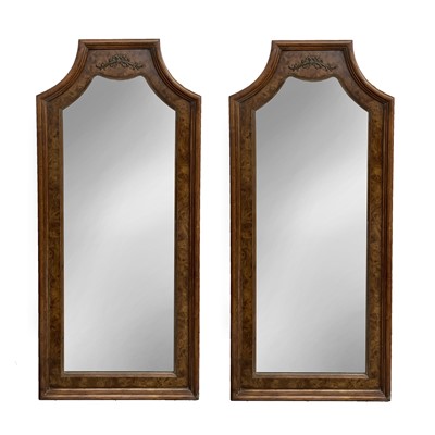 Lot 1894 - A pair of Continental fruitwood veneered wall...