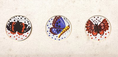 Lot 422 - Mary FEDDEN (1915-2012) Butterflies 3 ink...