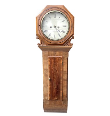 Lot 1709 - A William IV mahogany eight-day Drop dial wall...