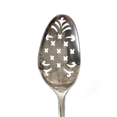Lot 97 - A Georgian silver mote spoon.