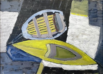 Lot 310 - Rosina ROGERS (1918-2011) Grey and Yellow...