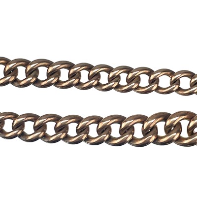 Lot 42 - A 9ct rose gold double Albert watch chain.