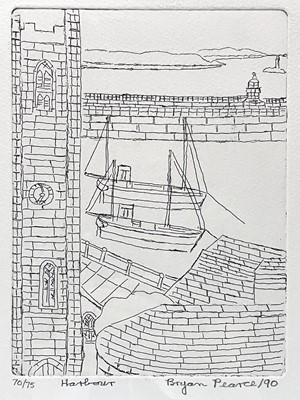 Lot 355 - Bryan PEARCE (1929-2006) Harbour Etching...