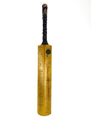 Lot 300 - A Signed 1949 cricket bat 4th New Zealand test at The Oval.