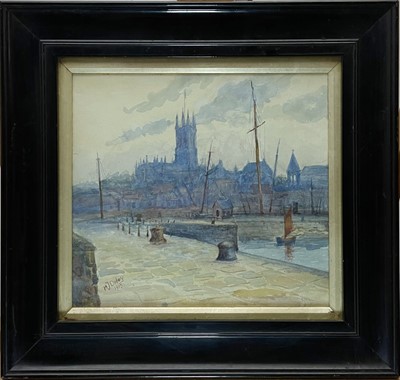 Lot 233 - H J DUBERY Blue and Gold, Penzance Watercolour...
