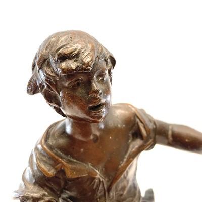 Lot 269 - A pair of French spelter figures of children...