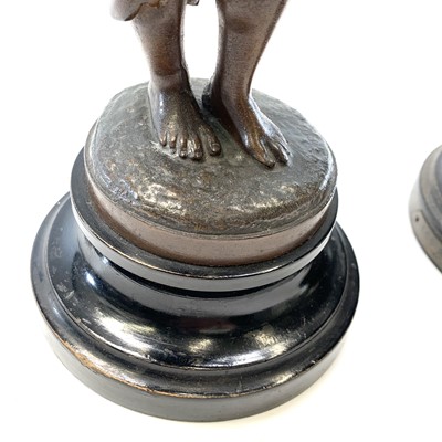 Lot 269 - A pair of French spelter figures of children...