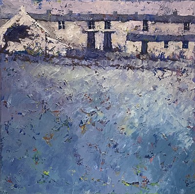 Lot 206 - John S. PIPER (1946) Cottages Oil on canvas...