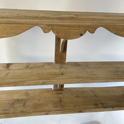 Lot 175 - A set of pine hanging shelves