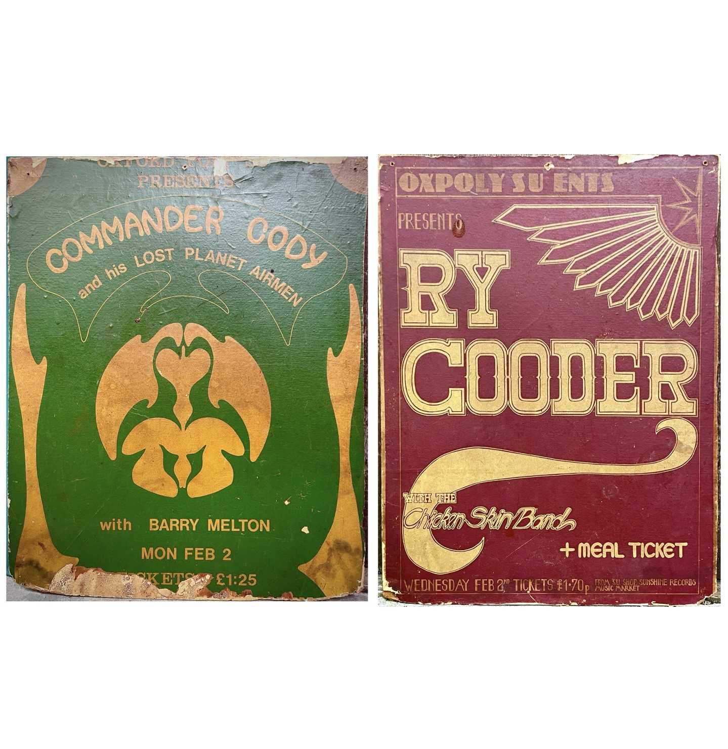 Lot 44 - 'Ry Cooder' and 'Commanding Cody' posters.