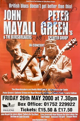 Lot 66 - A signed John Mayall and Peter Green concert poster.