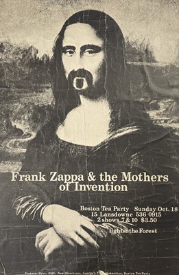 Lot 103 - An original 1972 'Frank Zappa and the Mothers of Invention' poster.
