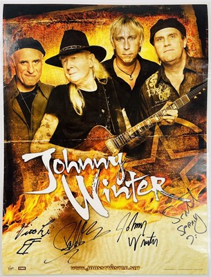 Lot 43 - A signed Johnny Winter poster.