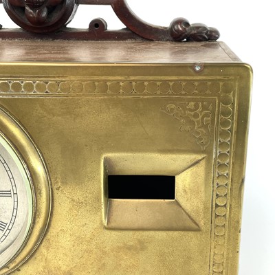 Lot 1715 - A Kosmoid patent time recorder, the silvered...