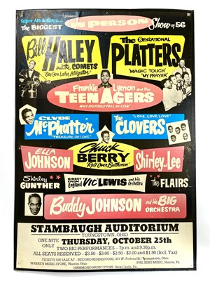 Lot 30 - A 1950's variety show poster featuring