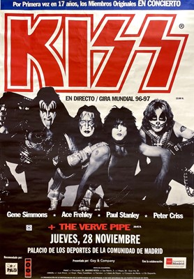 Lot 341 - An original 'Kiss' concert poster.