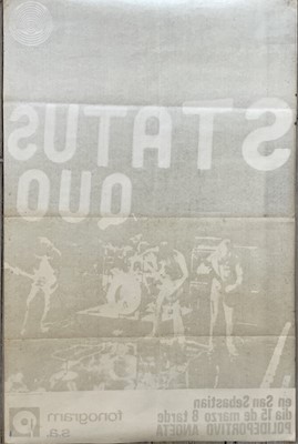 Lot 344 - An original 'Status Quo' concert poster.