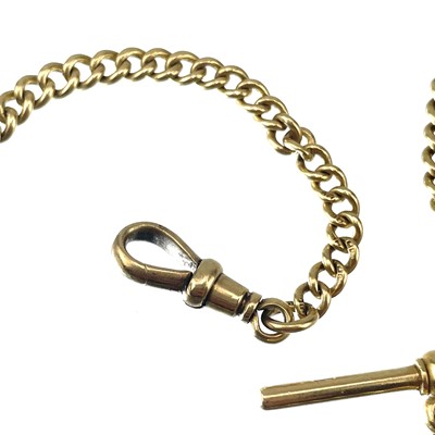 Lot 12 - An 18ct hallmarked gold double albert watch chain