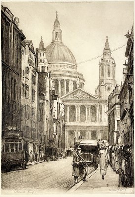 Lot 565 - EDWARD KING. 'St Paul's Cathedral,' etching by...