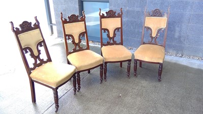 Lot 53 - Four Early 20th Century Dining Chairs with...