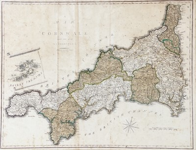 Lot 534 - J. CARY. 'A Map of Cornwall from the Best...