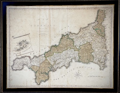 Lot 534 - J. CARY. 'A Map of Cornwall from the Best...