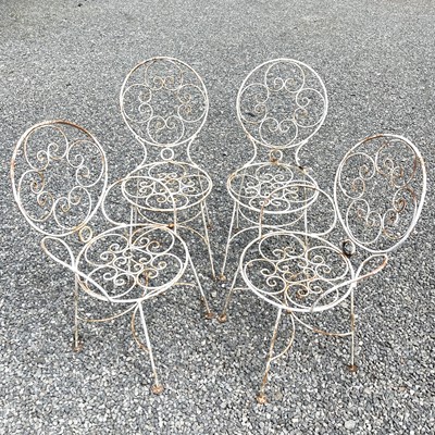 Lot 603 - A set of four 1950s wrought steel conservatory...