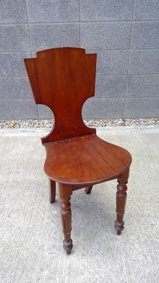 Lot 65 - Antique Mahogany Hall Chair, height to seat 44cm