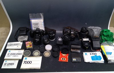 Lot 25 - A selection of Minolta Camera Equipment. A...