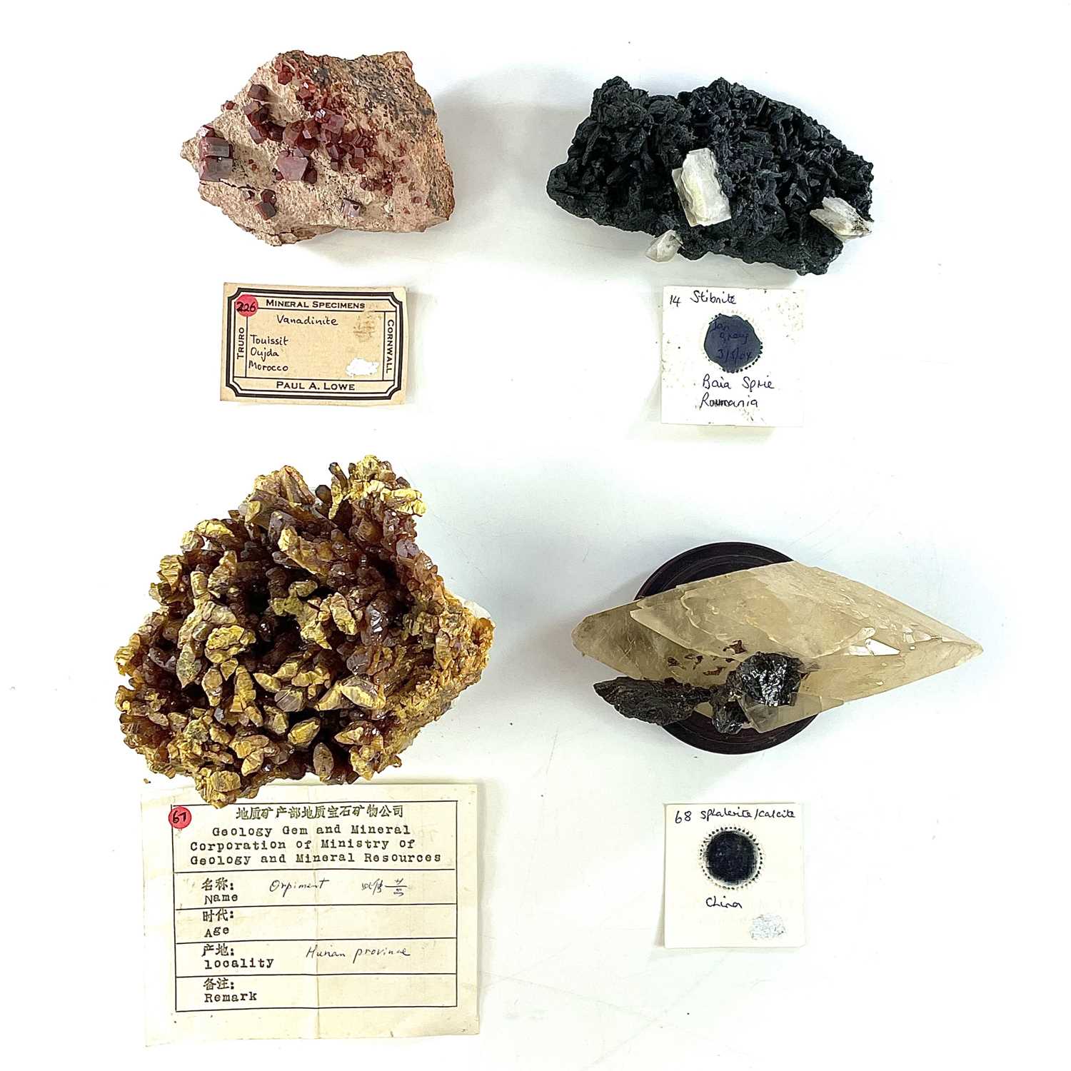 Lot 255 - A group of four exceptional mineral specimens...