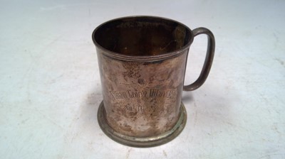 Lot 10 - A Christening Cup in Silver. The Cup measures...