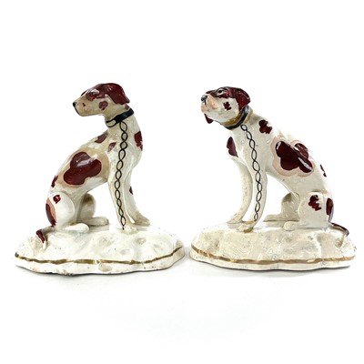 Lot 905 - A pair of 19th century Staffordshire...