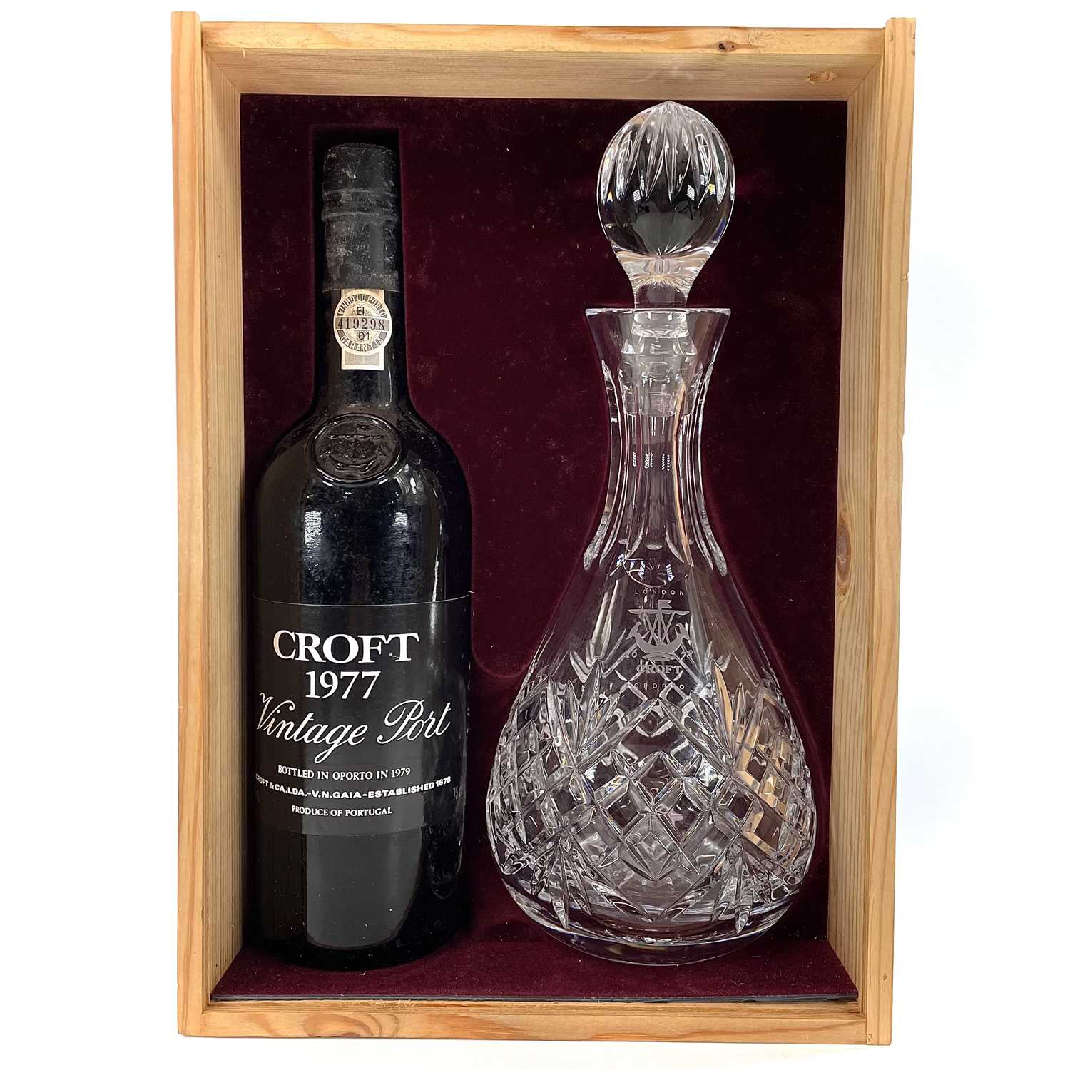 Lot 263 - A Croft 1977 vintage port together with a...